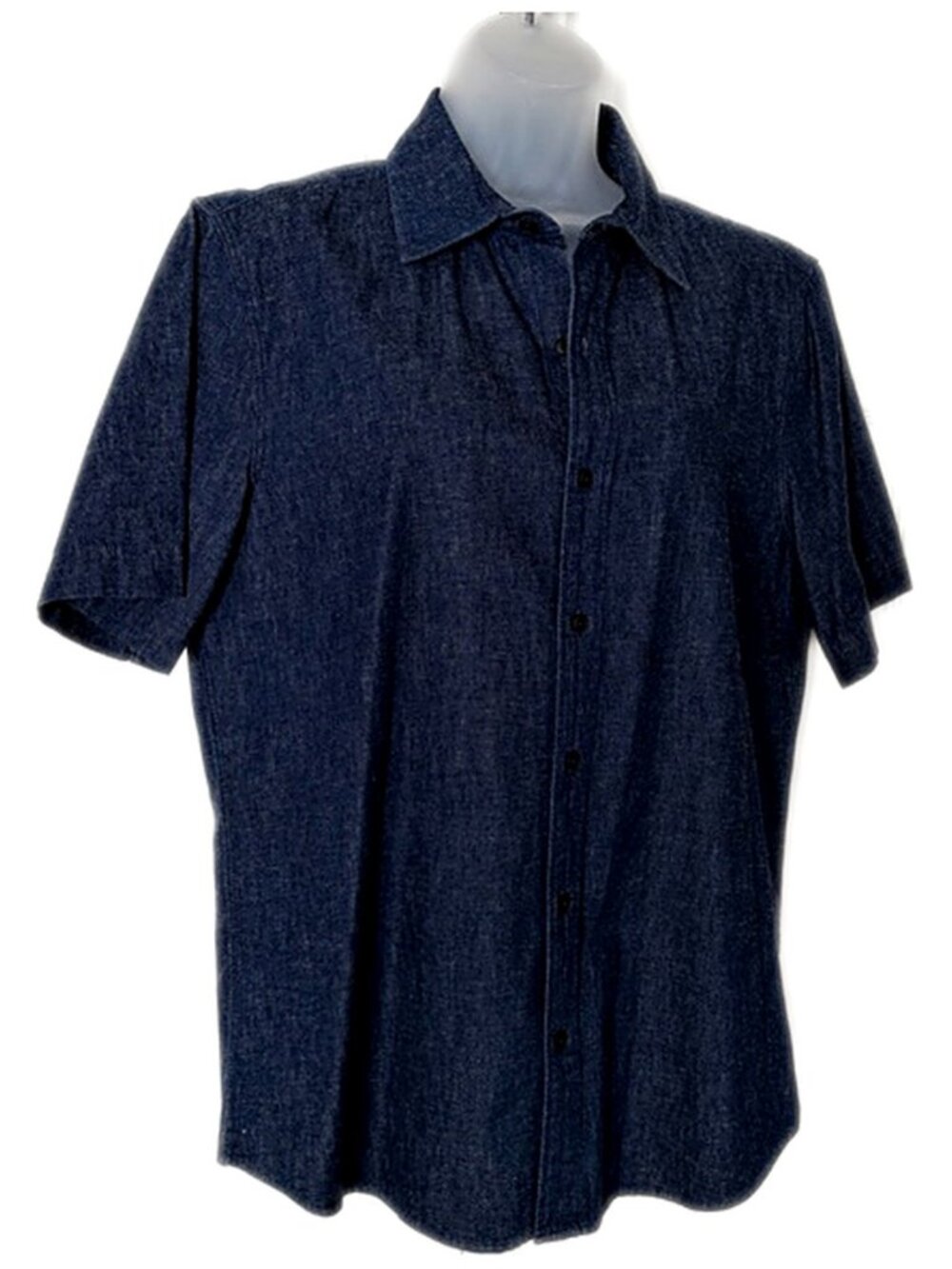 3x1 NYC Button Down Shirt Men’s Short Sleeve Dark Denim Size Medium